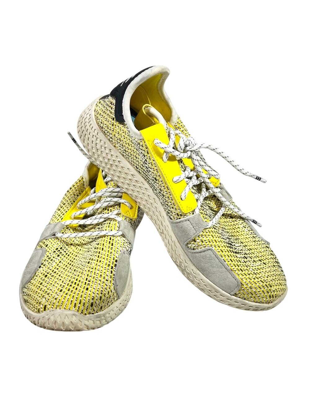 Pharrell x Adidas Tennis Hu V2 Sneakers Shoes Mens 6 Yellow Primeknit BB9543